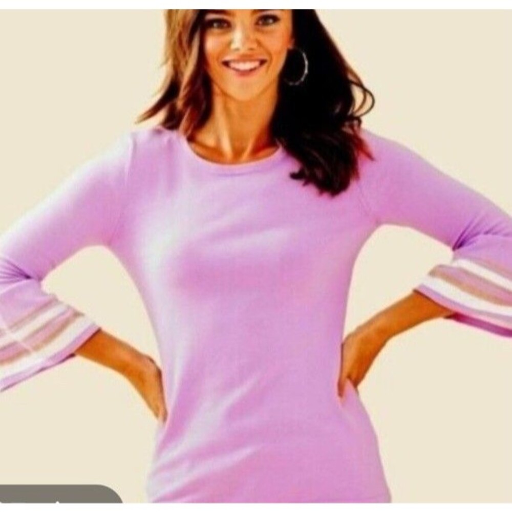 Lilly Pulitzer Size XS Callee Sweater Lilac Freesia Purple